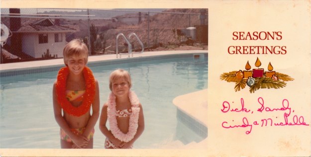 Me & my sister Cindy circa 1969...this was the Christmas card my mother sent that year